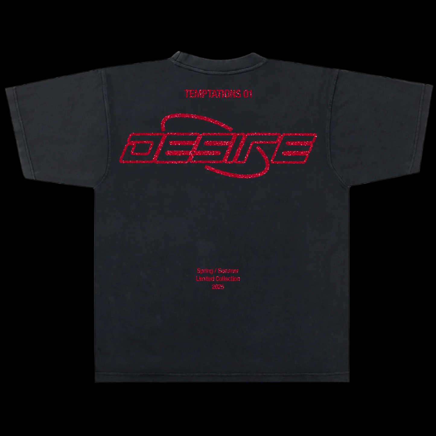 TEMPTATIONS 01 TEE (BLACK/RED)